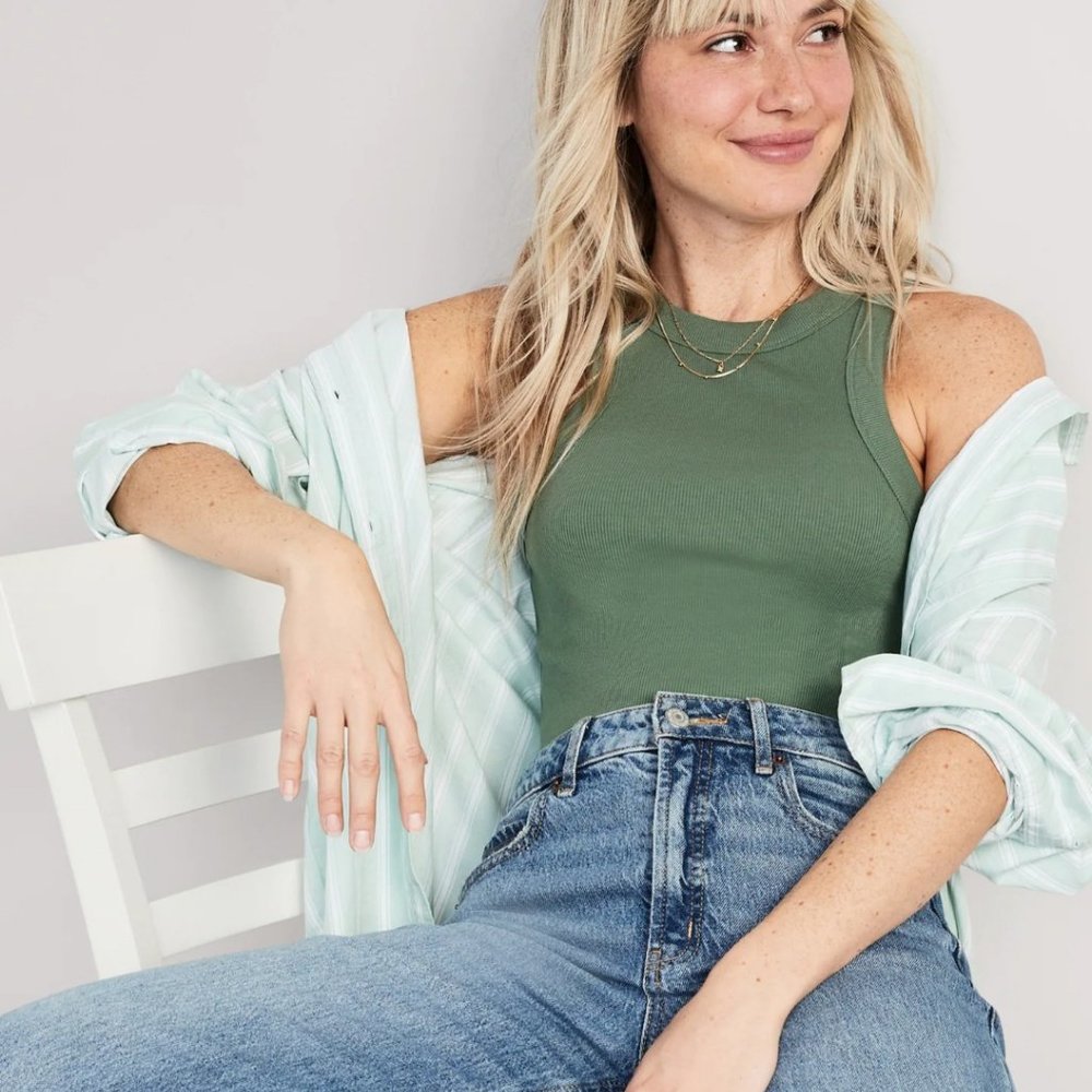 Army Green Cute Tank - Picture 3 of 6